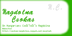 magdolna csokas business card